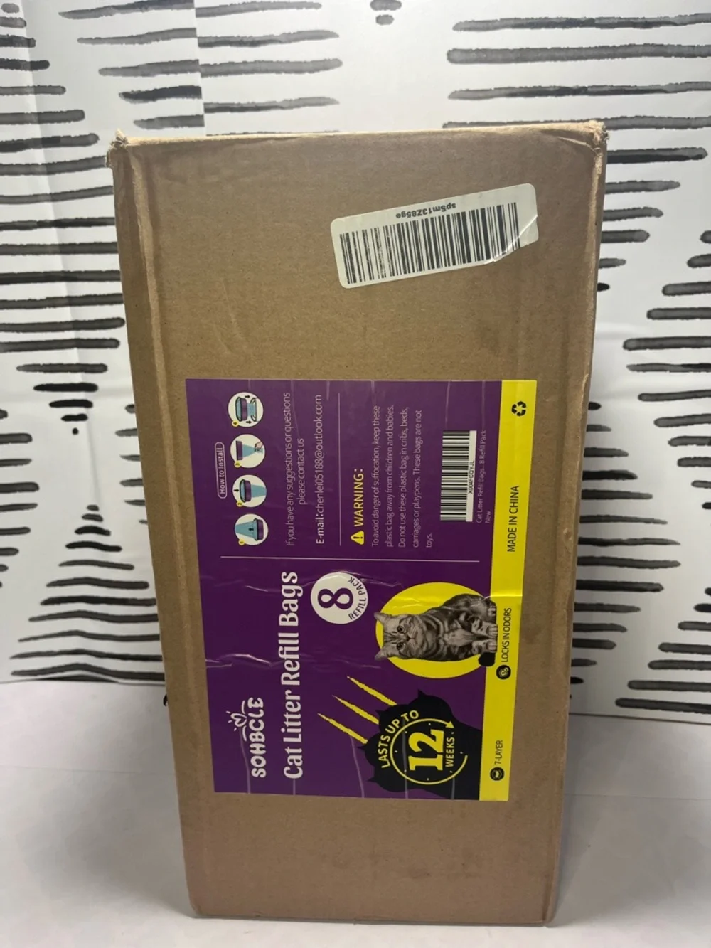 Cat Litter Refill Bags 8-Pack - Purple